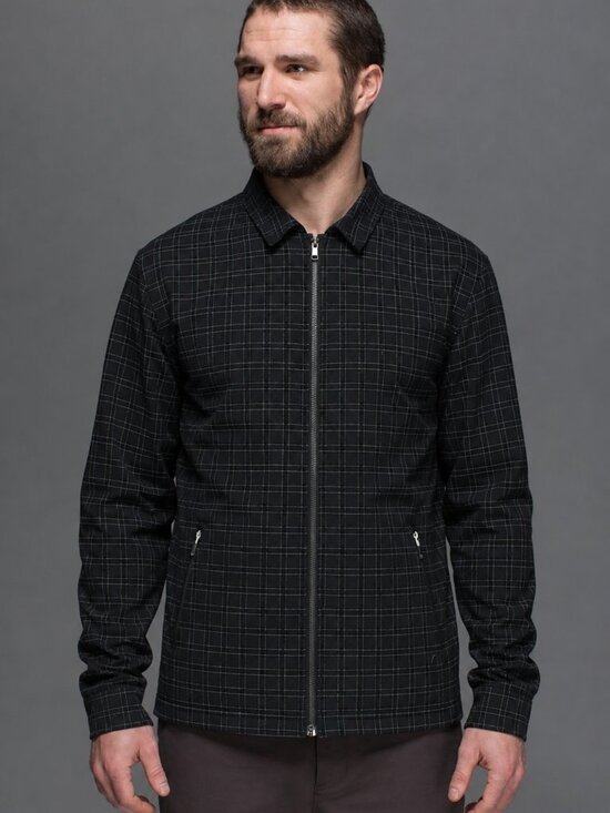 lululemon athletica Other - Lululemon Men’s Black Grid Full-Zip Jacket Black Size Large